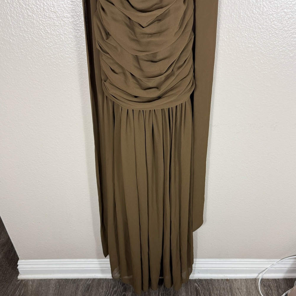 L'Academie Tia Gown in Brown Olive - Picture 7 of 10